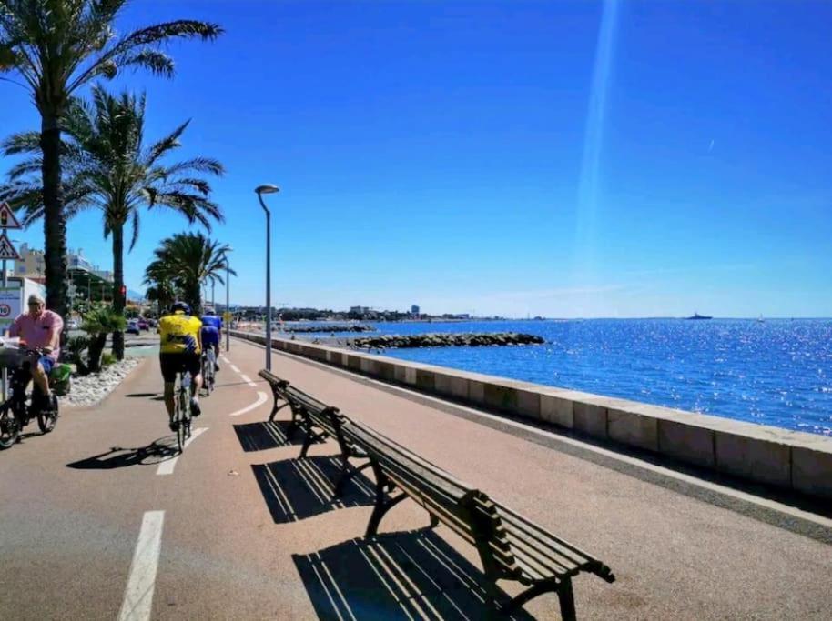 Oasis Marin 1 Studio Proche Mer Parking Wifi Cagnes-sur-Mer Luaran gambar